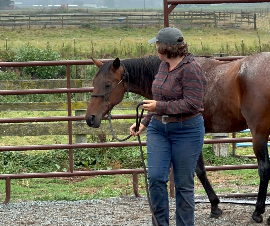 SAIN horse trainer Kaya Mead with Hazel